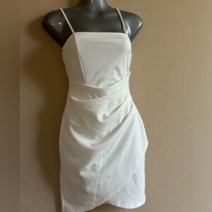 White Windsor wrapped mini dress